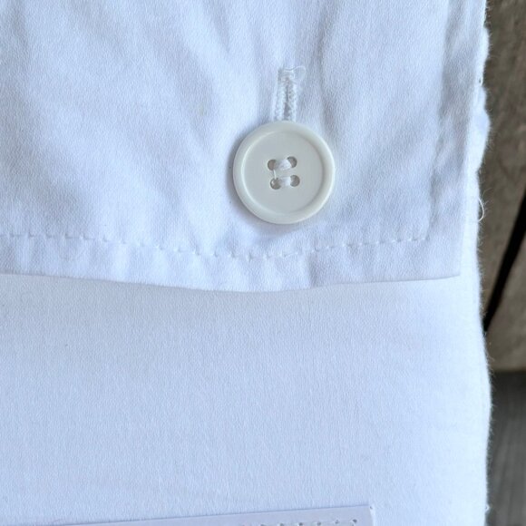 CALVIN KLEIN King Size White 100% Cotton 300 Thread Sateen Sheet Set - Picture 2 of 4